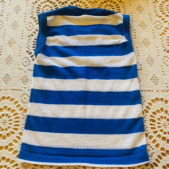 Pixie Playmates Childs Blue & White Tank Vintage 80s Size 4T. - Picture 3 of 5